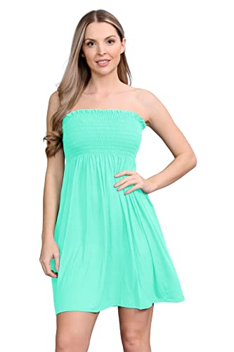 Janisramone Frauen Damen Neu Plain Bandeau Boobtube Mini Kleid Versammeln Sheering Sommer Flared Top Janisramone Frauen Damen Neu Plain Bandeau Boobtube Mini Kleid Versammeln Sheering Sommer Flared Top von Janisramone