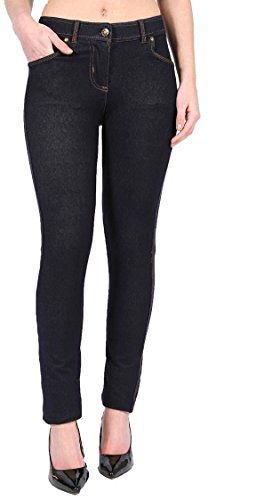 Janisramone Frauen Damen Neu Plain Dehnbar Schlank Passen Zip Oben Voll Länge Jeggings Hose Hose von Janisramone