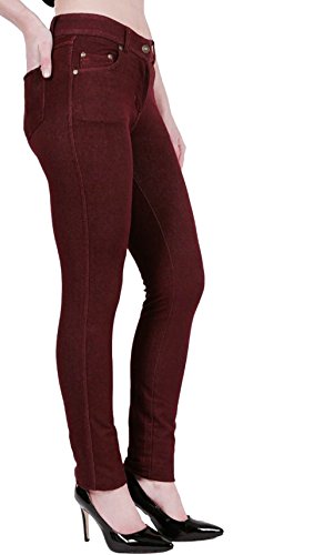 Janisramone Frauen Damen Neu Plain Dehnbar Schlank Passen Zip Oben Voll Länge Jeggings Hose Hose von Janisramone