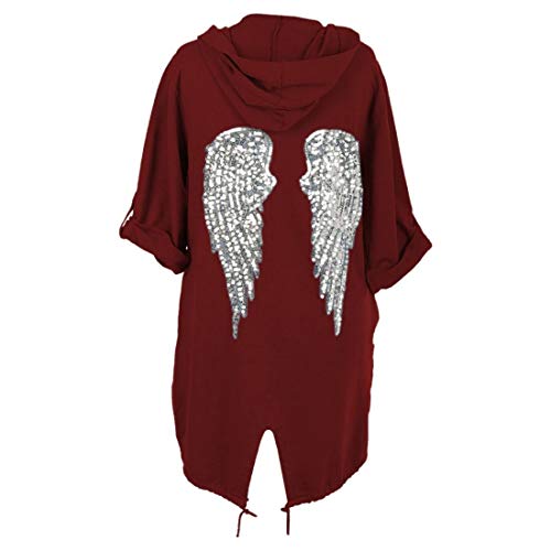 Janisramone Frauen Damen Neu Sequin Engel Flügel Zurück Baggy Übergroß Kapuzenpullover Strickjacke Jacke Sweatshirt Oben Janisramone Frauen Damen Neu Sequin Engel Flügel Zurück Baggy Übergroß Kapuzenpullover Strickjacke Jacke Sweatshirt Oben von Janisramone