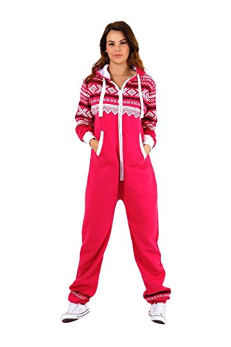 Janisramone Frauen Damen Neu aztekisch Drucken Kapuze Zip Up Alles in Einem Jumpsuit Vlies Strampelanzug Playsuit Nachtwäsches von Janisramone