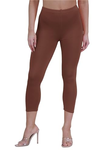 Janisramone Frauen Damen Neu einfach Dehnbar 3/4 Leggings Training Tights Fitnessstudio Beschnitten Capri Aktiv Hose von Janisramone
