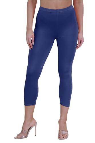 Janisramone Frauen Damen Neu einfach Dehnbar 3/4 Leggings Training Tights Fitnessstudio Beschnitten Capri Aktiv Hose von Janisramone