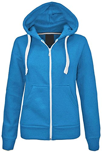 Janisramone Kinder Mädchen & Jungen Unisex Neu Ebene Vlies Zip nach Oben Hoodie Jacke Lange Ärmel Sweatshirt Mantel von Janisramone