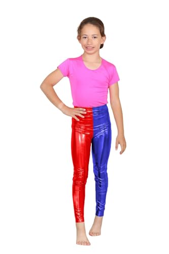 Janisramone Neue Damen Rot und Blau Misfit Cosplay Halloween Kostüm Shorts Suicide Squad Oberteil Kurze Hosen Leggings von Janisramone