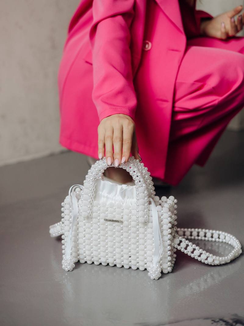 Handgemachte Perle Perlen Handtasche, Braut Geldbörse, Abschlussball Tasche von JanissBrand