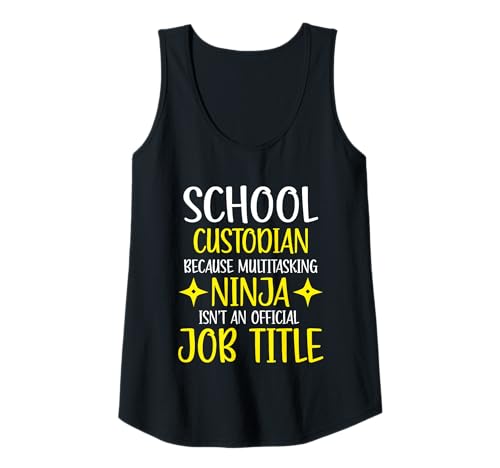 Damen Schulpfleger Weil Multitasking Hausmeister Wertschätzung Tank Top von Janitor Appreciation Funny Back To School Design