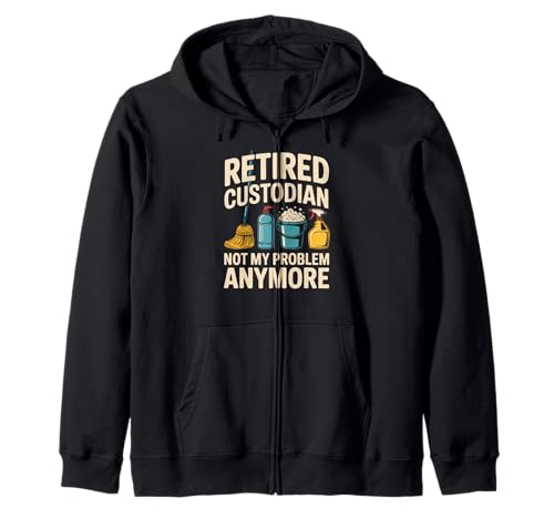 Depotbank im Ruhestand ist nicht mehr mein Problem Lustige Frauen Männer Kapuzenjacke von Janitor Retirement Dad Mom Grandpa Friend Coworker