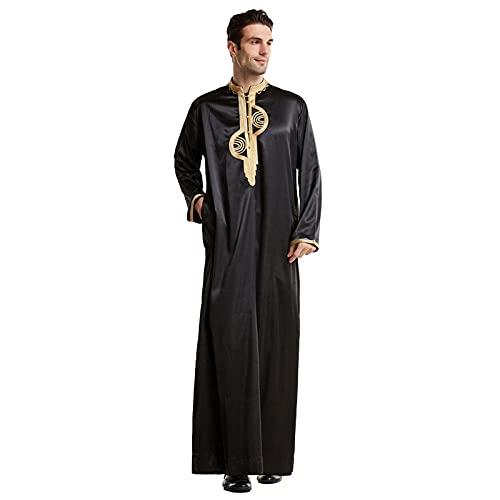 Janjunsi Herren Muslimische Robe Naher Osten Kaftan Islamische Dubai Thobe Volle Länge Arabische Dishdasha Kandoura von Janjunsi