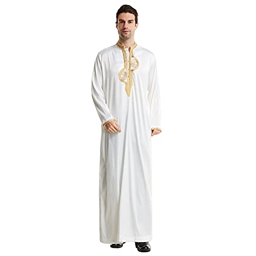 Janjunsi Herren Muslimische Robe Naher Osten Kaftan Islamische Dubai Thobe Volle Länge Arabische Dishdasha Kandoura von Janjunsi
