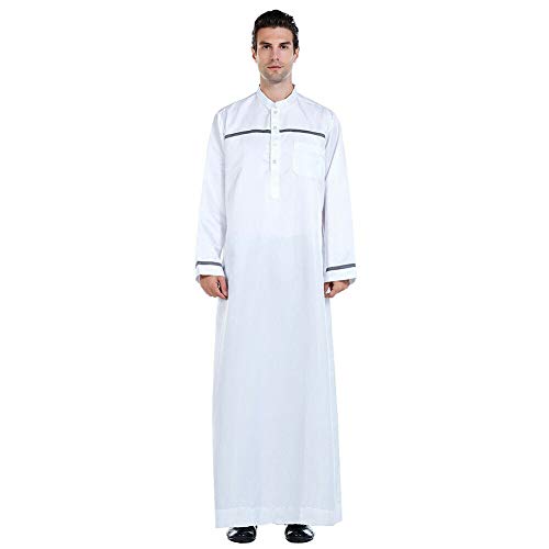 Janjunsi Männer Casual Robe Islamischen Kaftan Langarm Jubba Thobe Malaysia Muslimische Kleidung Arabischen Nahen Osten von Janjunsi