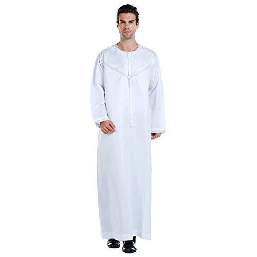 Janjunsi Männer Muslim Islamic Kaftan Jubba Thobe Beiläufige Lose Langarm Vintage Arab Dubai Mittlerer Osten Kandoura Robe von Janjunsi