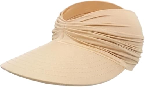 Janjunsi Sonnenhut Damen Sommerhut Strandhut UPF 50+ UV-Schutz Visors Sportmütze Strandhut Damenvisor Sonnenvisor Sonnenhut faltbar Sunblocking Hüte von Janjunsi