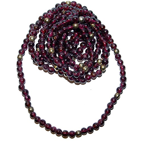 Joyas Janni Halskette Granat - Almandin Kugelkette Ø 4 mm Länge 90 cm ohne Ende = ohne Schloss SC-KE-KU-4/90-GR-01 Marke:, Einheitsgröße, Nicht-Edelmetall, Kein Edelstein von Joyas Janni