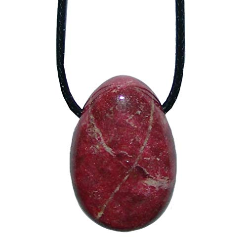 Thulit Trommelstein Tropfen gebohrt als Anhänger ca. 30 x 20 mm Bohrung ca. 2,5 mm Thulit Trommelstein Tropfen gebohrt als Anhänger ca. 30 x 20 mm Bohrung ca. 2,5 mm von Janni-Shop-Anhänger