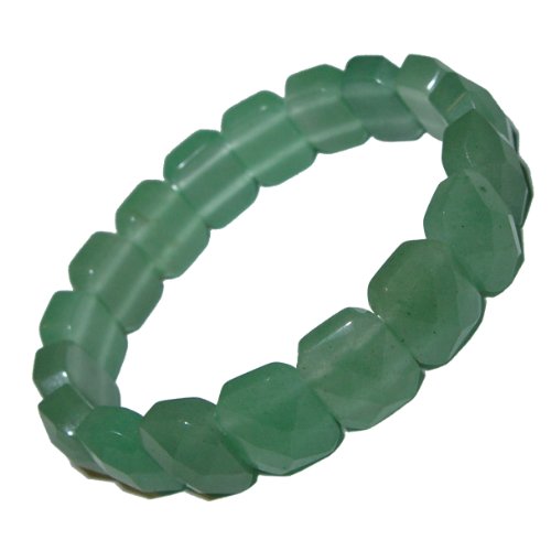 1 Stück Aventurin grün Armband facettiert schönes Edelsteinarmband ein echter Hingucker elastisch aufgezogen.(2549) von Janni-Shop-Armbänder