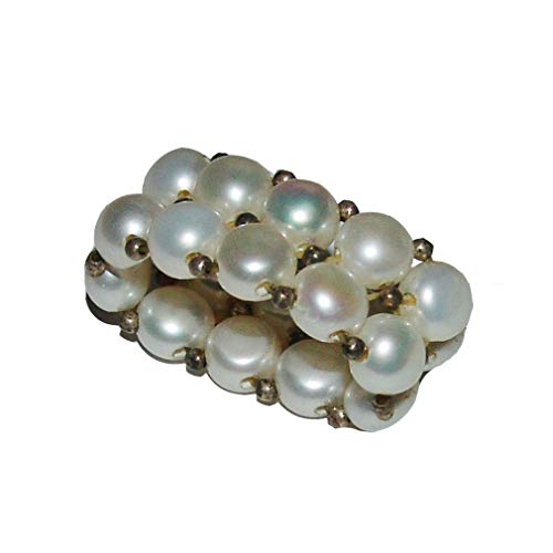 Janni-Shop-Ringe Ring Perle weiß zweireihig Süßwasser Perle Natur One Size auf Gummi aufgezogen Janni-Shop-Ringe Ring Perle weiß zweireihig Süßwasser Perle Natur One Size auf Gummi aufgezogen von Janni-Shop-Ringe