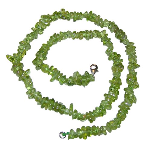 Peridot/Olivin Spltter Kette Länge 45 cm mit 925 er Silber Verschluss schöne klare grüne Farbe.(4034) von Janni-Shop-Splitter Ketten und Armbänder
