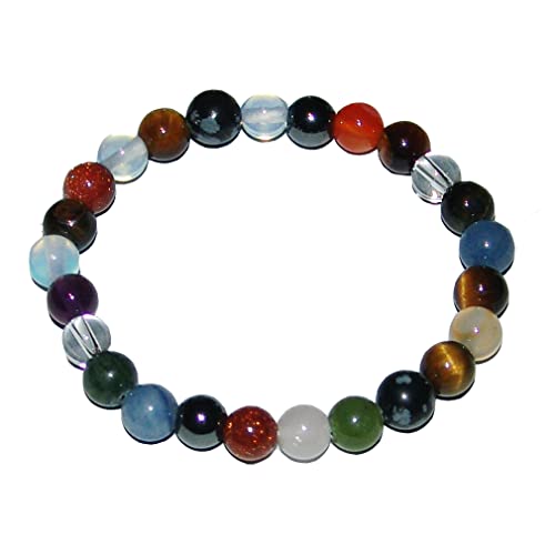 Janni-Shop-Trommelsteine Multi Color Kinder Armband Kugel ca. 6 mmauf Stretchband ca. 13-15 cm von Janni-Shop-Trommelsteine