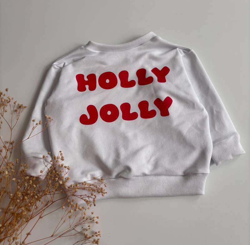 statement Sweatshirt Pullover Holly Jolly in Verschiedenen Größen, Baby, Geschenk, Geburt, Newborn, Weihnachten von JannidesignShop