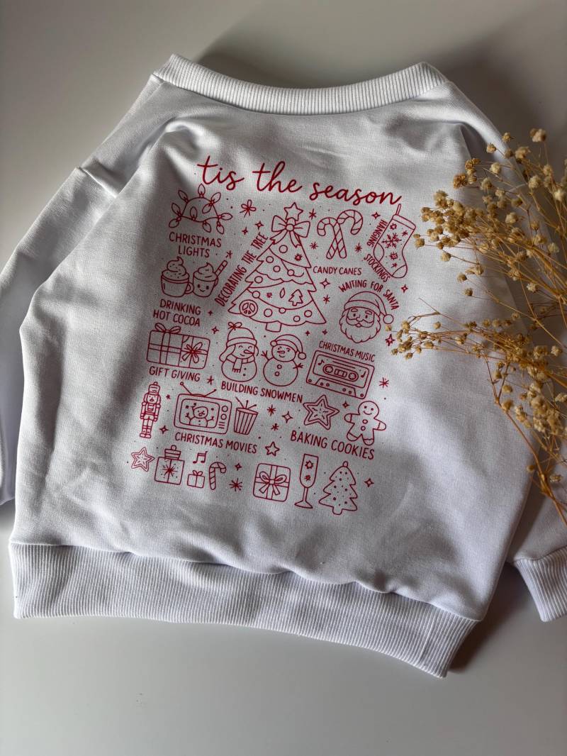 statement Sweatshirt Pullover Weihnachten in Verschiedenen Größen, Backprint, Baby, Geschenk, Geburt, Newborn, Season von JannidesignShop