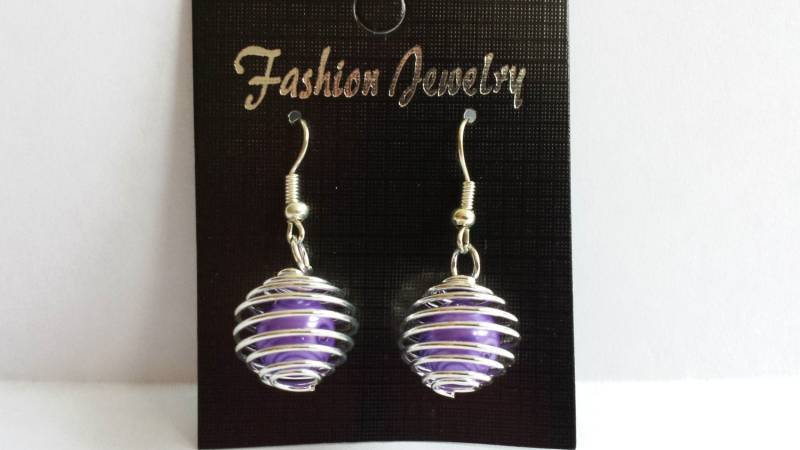 40 Mm Tropfen Käfig Perlen Ohrringe, Auswahl An Farben Ohrringe von JansGems2012