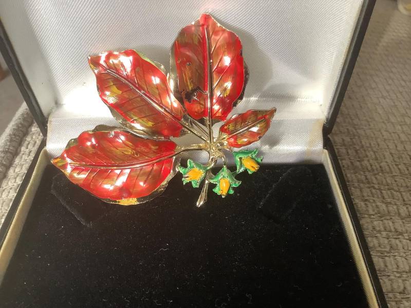 Vintage Signierte Exquisite 1960S Schöne Große Emaille Blatt Brosche - Buchenblatt Und Nüsse Vintage Signierte Exquisite 1960S Schöne Große Emaille Blatt Brosche - Buchenblatt Und Nüsse von JansVintageGifts