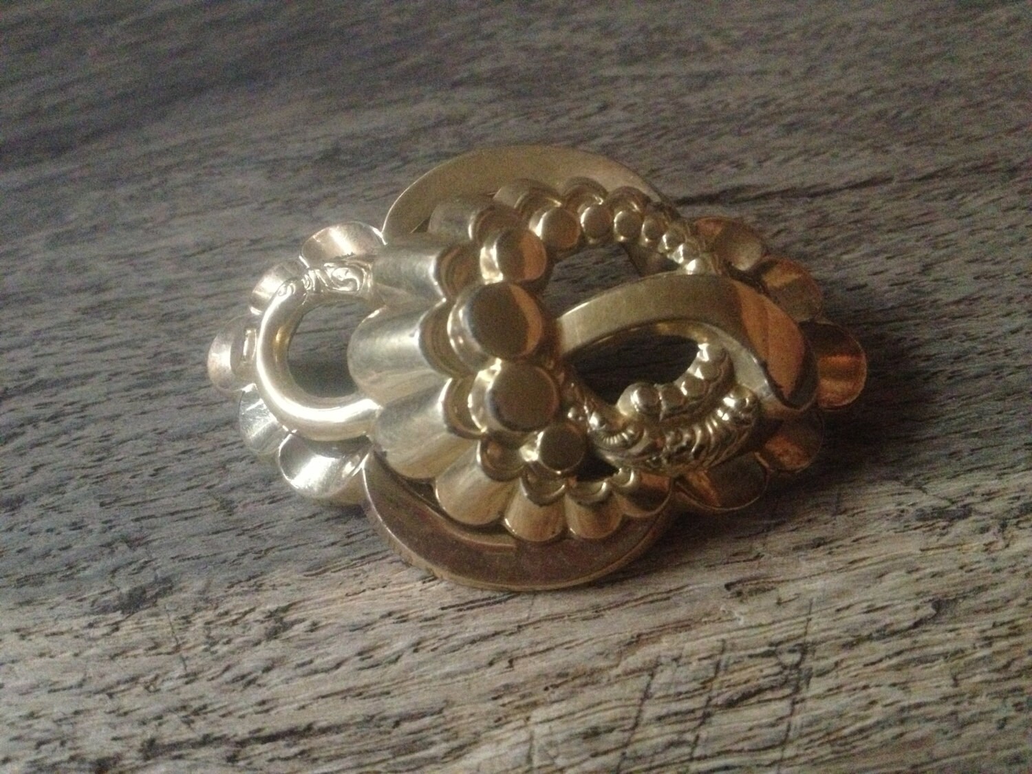 Antik Viktorianisch Vergoldete Brosche Anstecknadel von JansVintageStuff