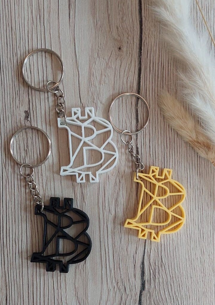 Bitcoin Schlüsselanhänger/Taschenanhänger, 3D Gedruckt, Einzigartiges Geschenk, Schwarz, Weiß , Pla/Kunststoff Bitcoin Schlüsselanhänger/Taschenanhänger, 3D Gedruckt, Einzigartiges Geschenk, Schwarz, Weiß , Pla/Kunststoff von Jansprint