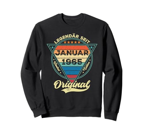 Damen Legendär seit Januar 1965 60.Geburtstag Junge 60 Jahre Sweatshirt Damen Legendär seit Januar 1965 60.Geburtstag Junge 60 Jahre Sweatshirt von Januar Jahrgang 1965 Geburtstag