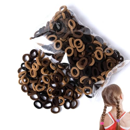 Elastische Haargummis,100 Stück kleine nahtlose Haarbänder | Niedliches und einfaches Pferdeschwanz-Halter-Seil, mehrfarbiger Pferdeschwanz-Halter für Kinder, Mädchen, Frauen von Janurium