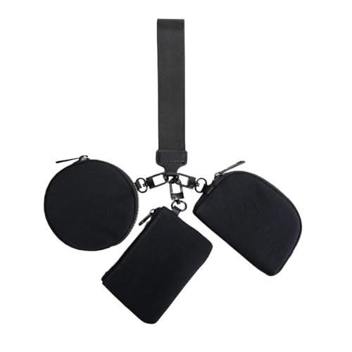 Schlüsselanhänger-Geldbörse – Reise-Armband-Geldbörse, Schlüsselanhänger, Handgelenk-Geldbörse – 3 Geldbörsen, Damen-Münzfach – Tragbares Münzfach Mit Umlaufendem Reißverschluss, Schlüsselanhänger-Gel von Janurium
