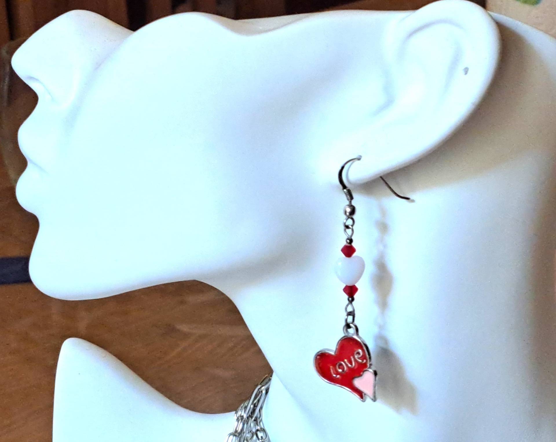 Lange Ohrringe Aus Metall Und Epoxid-Emaille von Janyscrea