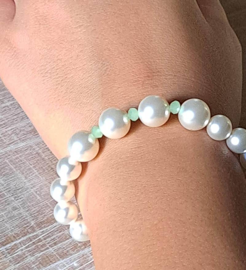 Perlenarmband Aus Purecristal Und Kreisel von Janyscrea