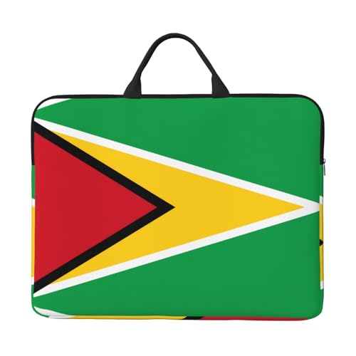 14 Zoll Laptoptasche mit Flagge von Guyana – tragbarer Griff, Geschäftsreisen, Zubehörtasche für Notebook, Tablet von JaoXer