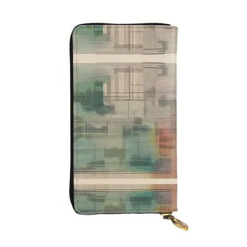 A Melodic Tunes Print Leder Lange Clutch Geldbörse für Frauen - Mode mit mehreren Kartenfächern, Münzfach von JaoXer