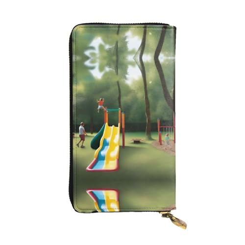 A Outdoor Fun Print Leder Lange Clutch Geldbörse für Frauen - Mode mit mehreren Kartenfächern, Münzfach von JaoXer