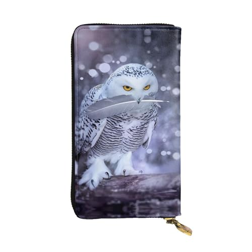 Arctic Owl Print Leder Lange Clutch Geldbörse für Frauen - Mode mit mehreren Kartenfächern, Münzfach, Schwarz, Einheitsgröße Arctic Owl Print Leder Lange Clutch Geldbörse für Frauen - Mode mit mehreren Kartenfächern, Münzfach, Schwarz, Einheitsgröße von JaoXer