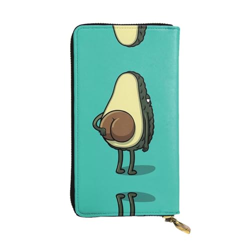 Avocado Butt Print Leder Lange Clutch Geldbörse für Frauen - Mode mit mehreren Kartenfächern, Münzfach, Schwarz, Einheitsgröße Avocado Butt Print Leder Lange Clutch Geldbörse für Frauen - Mode mit mehreren Kartenfächern, Münzfach, Schwarz, Einheitsgröße von JaoXer