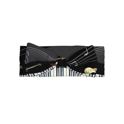 Baby-Stirnband mit Gitarrenklavier-Muster, weiche Schleife, Haarschmuck für Babys, Neugeborene, Säuglinge, Kleinkinder und Kinder von JaoXer