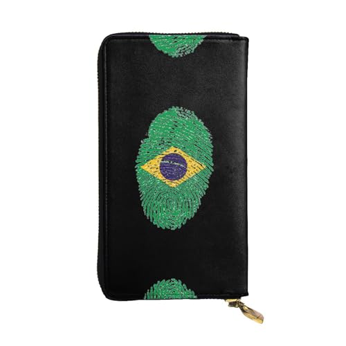 Brasilien Print Leder Lange Clutch Geldbörse für Frauen - Mode mit mehreren Kartenfächern, Münzfach von JaoXer