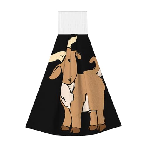 Braune Ziegenkorallen-Samt-Handtücher, Handtuch zum Aufhängen, schnell trocknende Reinigungstücher für Küche, Bad, Camping und mehr von JaoXer