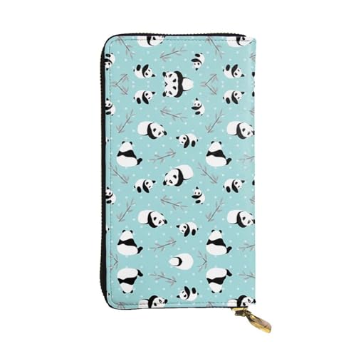 Cartoon Panda Bär Print Leder Lange Clutch Geldbörse für Frauen - Mode mit mehreren Kartenfächern, Münzfach, Schwarz, Einheitsgröße Cartoon Panda Bär Print Leder Lange Clutch Geldbörse für Frauen - Mode mit mehreren Kartenfächern, Münzfach, Schwarz, Einheitsgröße von JaoXer