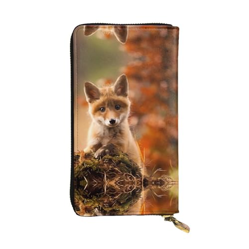 Cute Baby Fox Print Leder Lange Clutch Geldbörse für Frauen - Mode mit mehreren Kartenfächern, Münzfach Cute Baby Fox Print Leder Lange Clutch Geldbörse für Frauen - Mode mit mehreren Kartenfächern, Münzfach von JaoXer