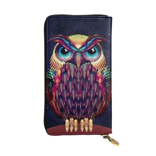 Eule Muster Druck Leder Lange Clutch Geldbörse für Frauen - Mode mit mehreren Kartenfächern, Münzfach, Schwarz, Einheitsgröße Eule Muster Druck Leder Lange Clutch Geldbörse für Frauen - Mode mit mehreren Kartenfächern, Münzfach, Schwarz, Einheitsgröße von JaoXer