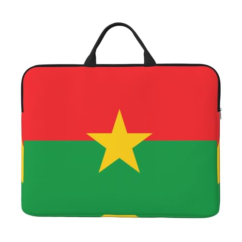 Flagge von Kolumbien Druck 14 Zoll Laptoptasche Sleeve Bag - Tragbarer Griff, Geschäftsreisen, Zubehörtasche für Notebook, Tablet, Flagge Burkina Faso, Einheitsgröße Flagge von Kolumbien Druck 14 Zoll Laptoptasche Sleeve Bag - Tragbarer Griff, Geschäftsreisen, Zubehörtasche für Notebook, Tablet, Flagge Burkina Faso, Einheitsgröße von JaoXer