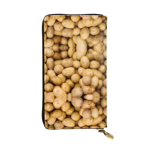 Garden Potatoes Print Leather Long Clutch Wallet for Women - Fashion with Multiple Card Slots, Coin Pocket, Black, One Size Garden Potatoes Print Leather Long Clutch Wallet for Women - Fashion with Multiple Card Slots, Coin Pocket, Black, One Size von JaoXer