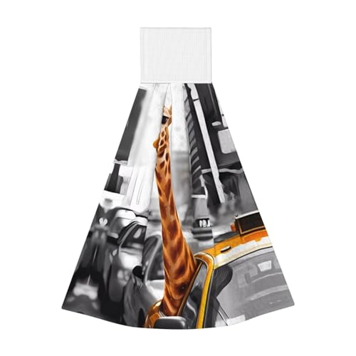 Giraffe in New York Korallen-Samt-Handtücher, zum Aufhängen, schnell trocknende Reinigungstücher für Küche, Bad, Camping und mehr Giraffe in New York Korallen-Samt-Handtücher, zum Aufhängen, schnell trocknende Reinigungstücher für Küche, Bad, Camping und mehr von JaoXer