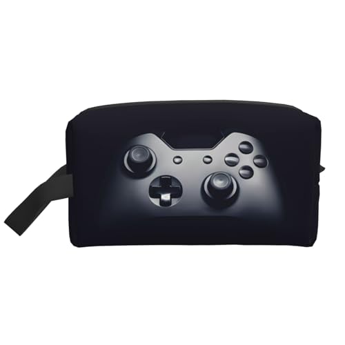 Große Reise-Kosmetiktasche - Wiederverwendbarer Gaming-Controller-Muster-Druck, Dopp-Kit für Toilettenartikel, tragbarer Organizer für Männer und Frauen, Weiß, Einheitsgröße Große Reise-Kosmetiktasche - Wiederverwendbarer Gaming-Controller-Muster-Druck, Dopp-Kit für Toilettenartikel, tragbarer Organizer für Männer und Frauen, Weiß, Einheitsgröße von JaoXer