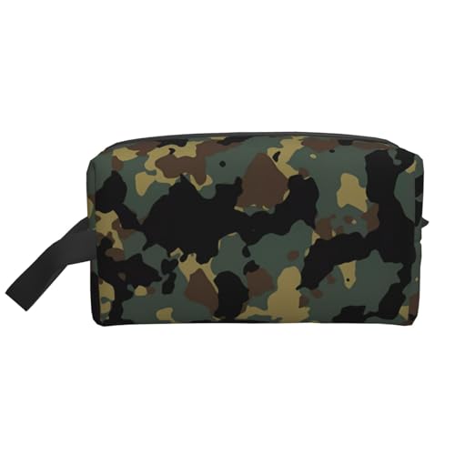 Große Reise-Kosmetiktasche - Wiederverwendbares Camouflage-Muster Druck Dopp Kit für Toilettenartikel, tragbarer Organizer für Männer und Frauen, Weiß, Einheitsgröße von JaoXer